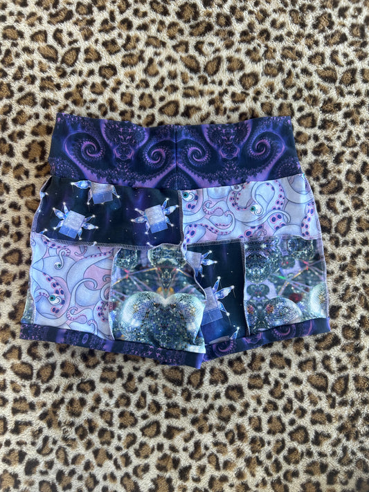 Patchwork Yoga Shorts (M)