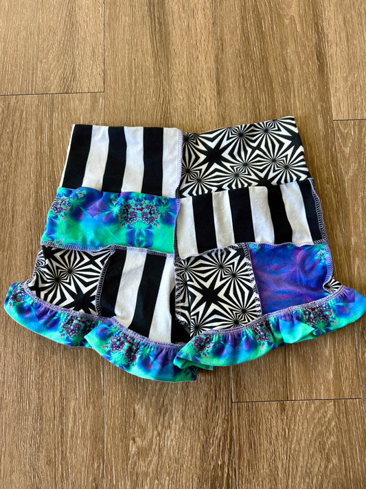 Patchwork Ruffle Shorts (S)