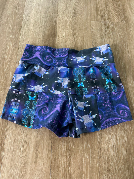 Patchwork Yoga Shorts (L)