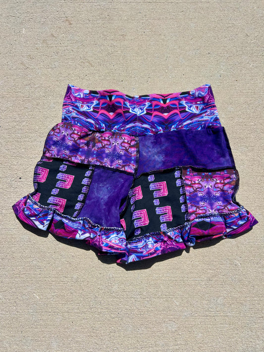 Patchwork Ruffle Shorts (S)