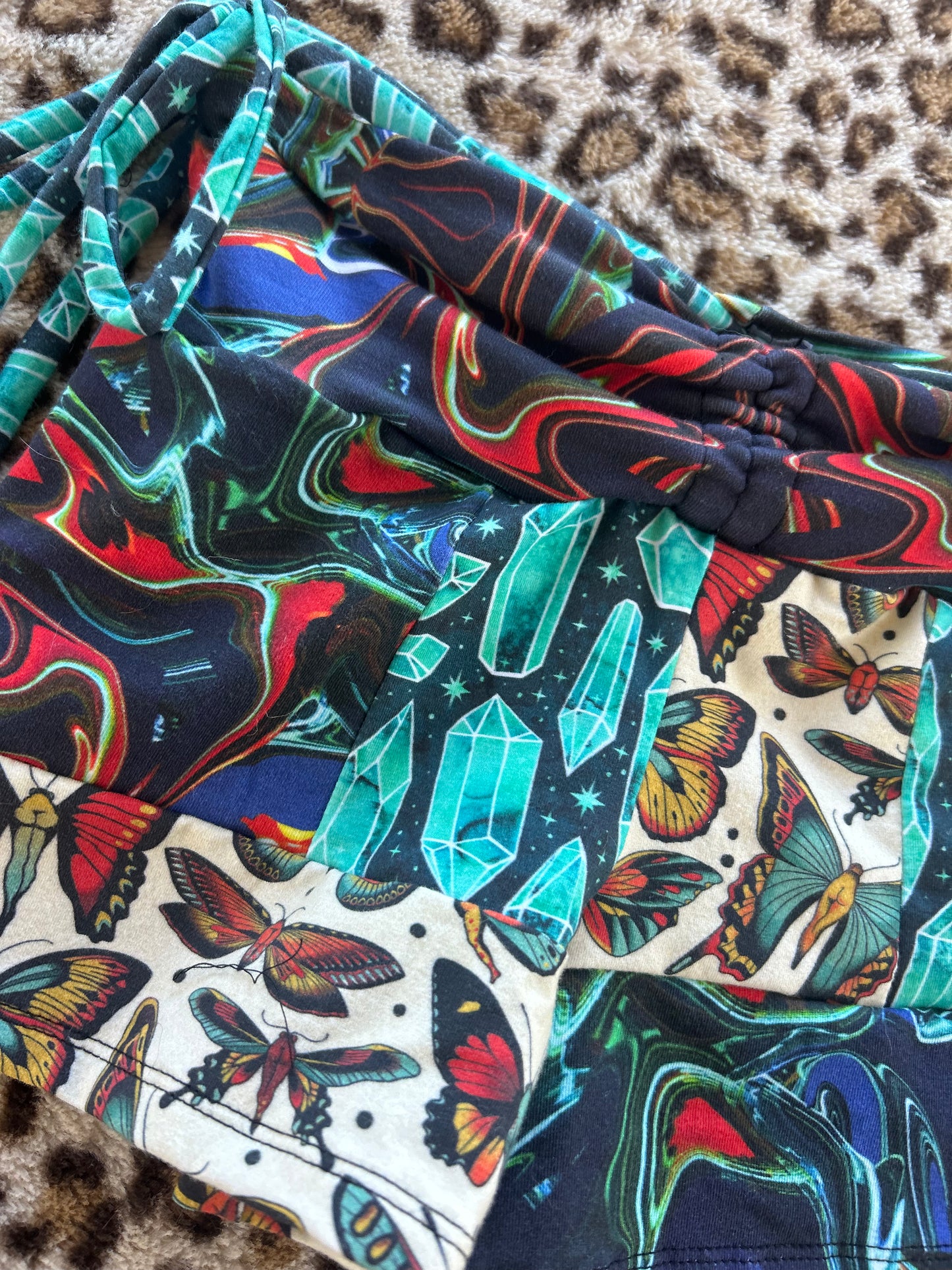 Patchwork Yoga Shorts (XS-S)