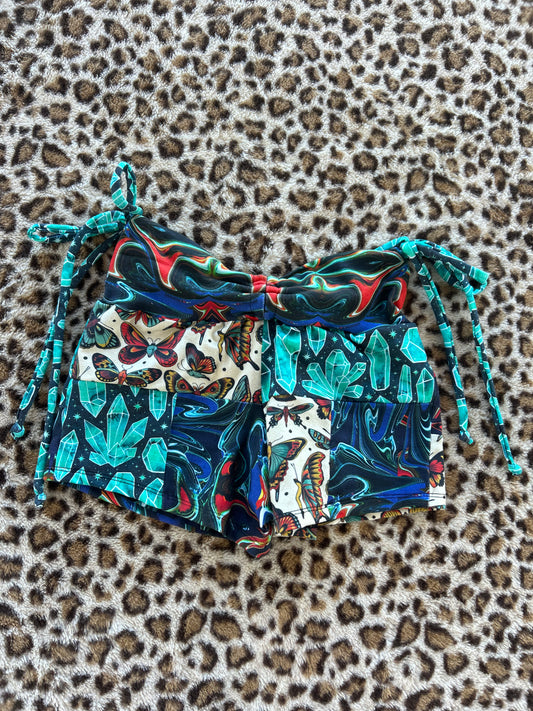 Patchwork Yoga Shorts (XS-S)
