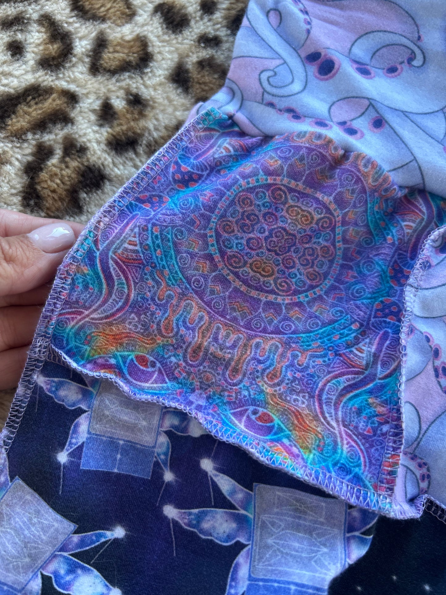 Patchwork Yoga Shorts (S)