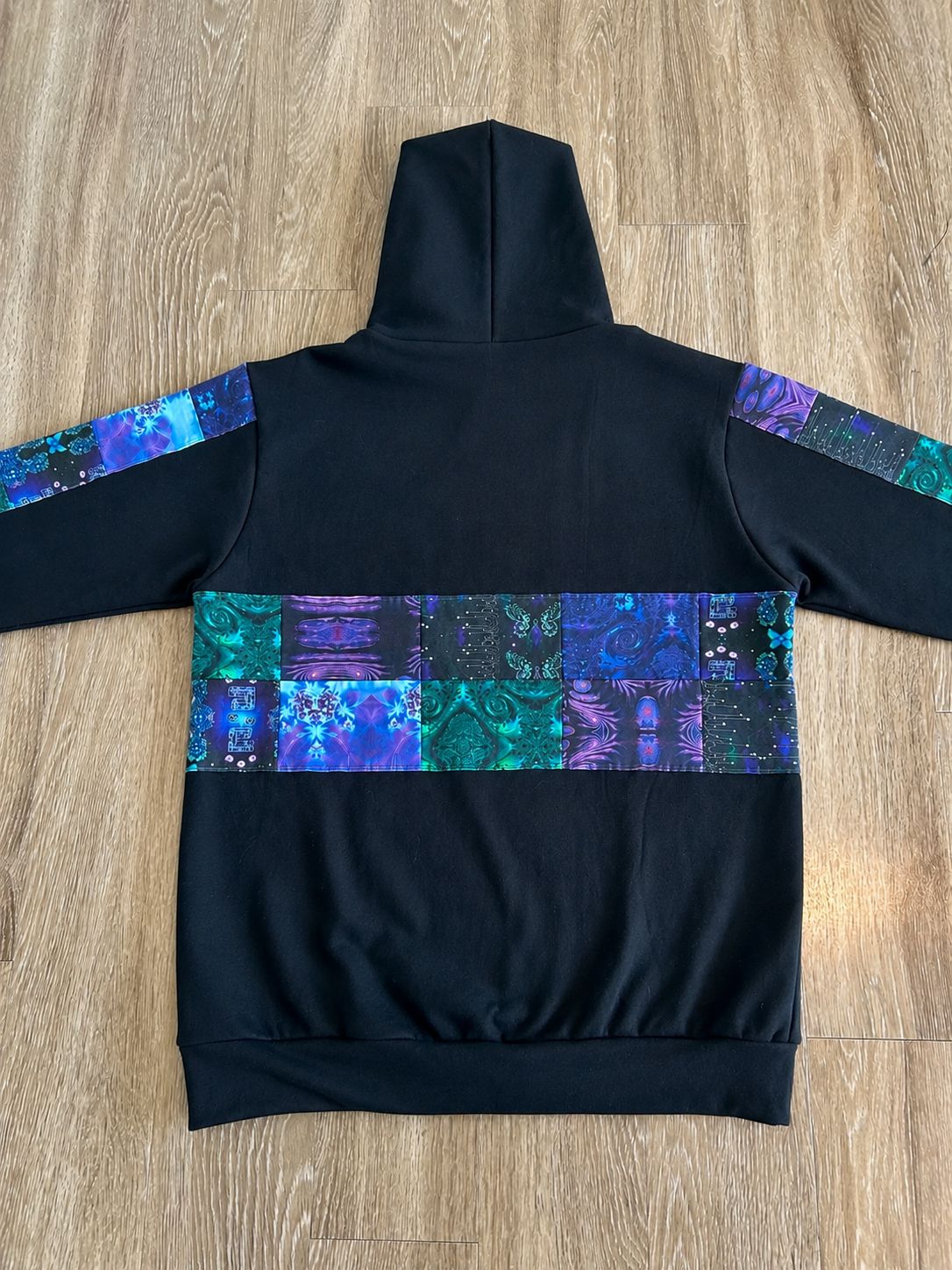 Patchwork Bamboo Fleece Hoodie