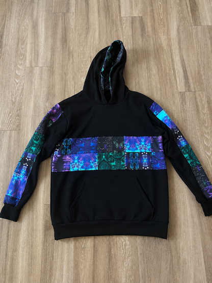 Patchwork Bamboo Fleece Hoodie