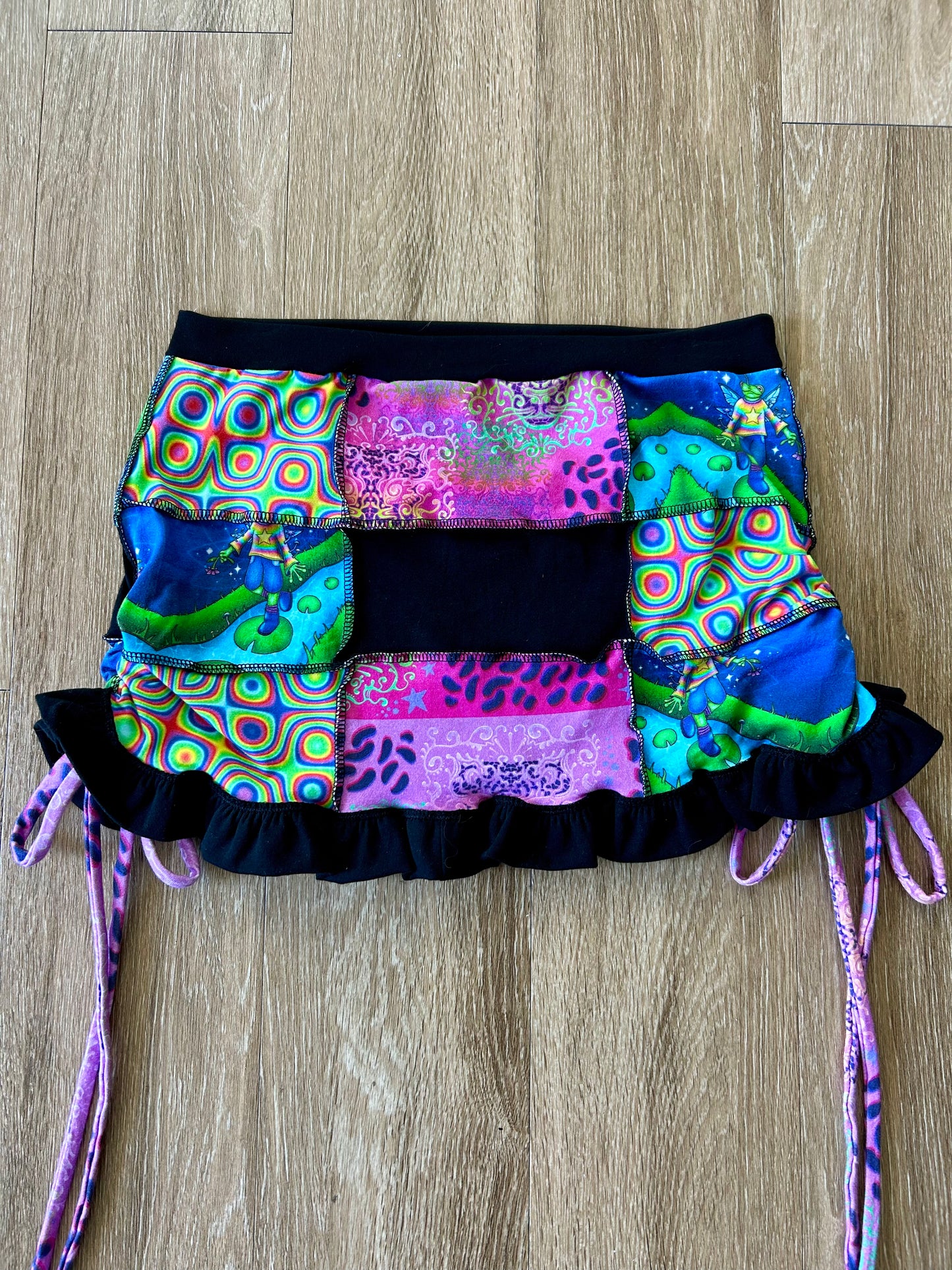 Patchwork Cinched Skort (L)