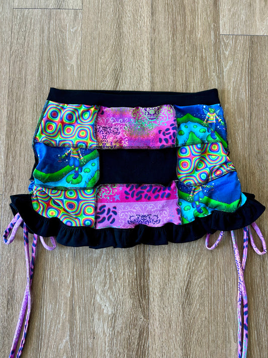 Patchwork Cinched Skort (L)