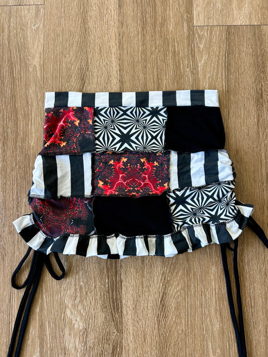Patchwork Cinched Skort (S)