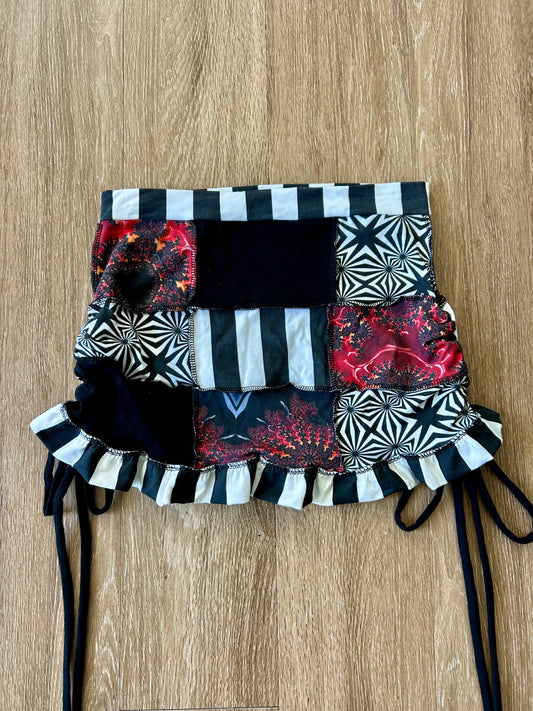 Patchwork Cinched Skort (S)