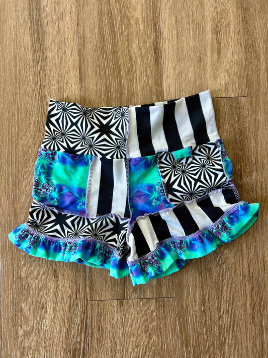 Patchwork Ruffle Shorts (S)