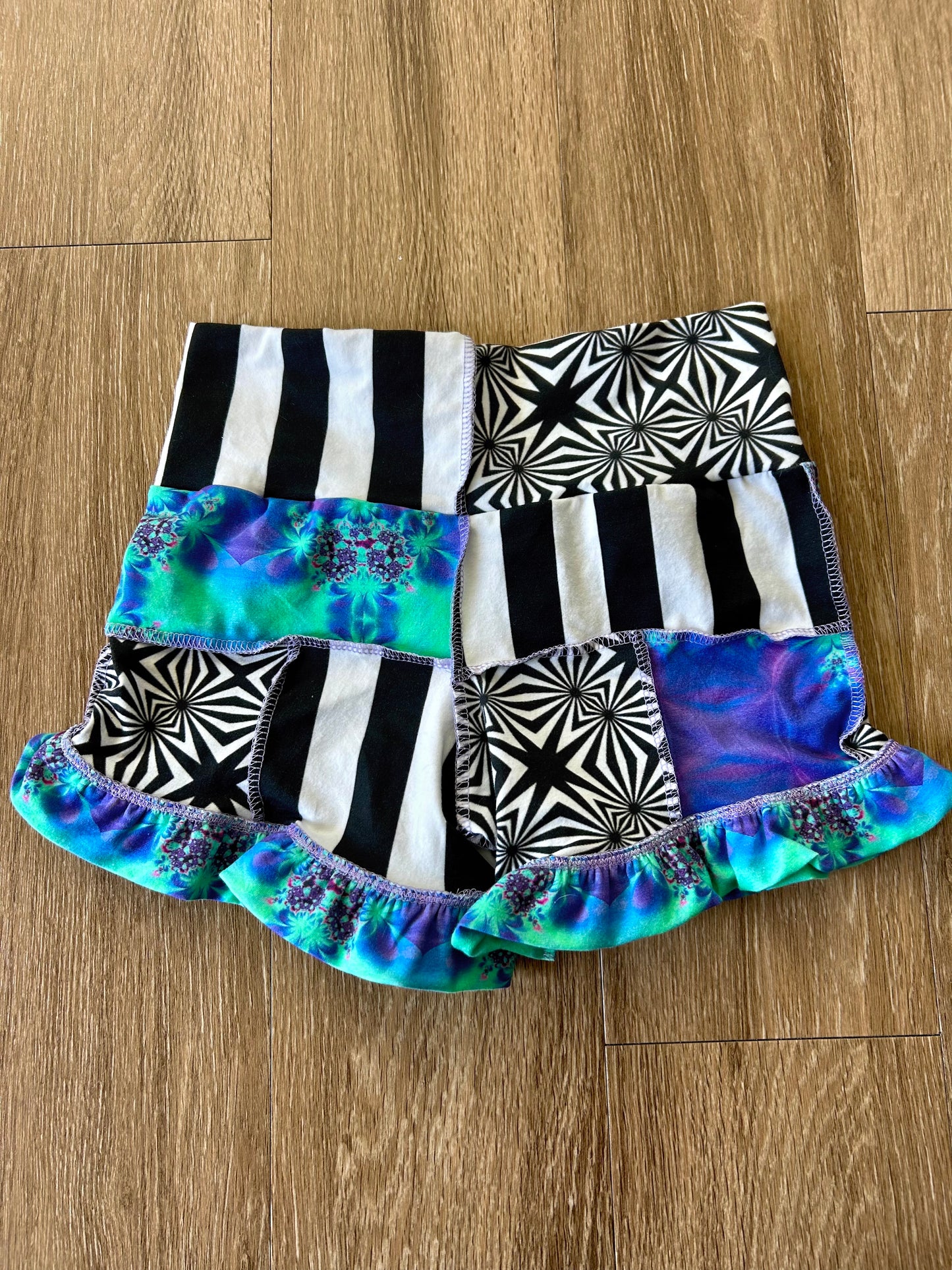 Patchwork Ruffle Shorts (S)