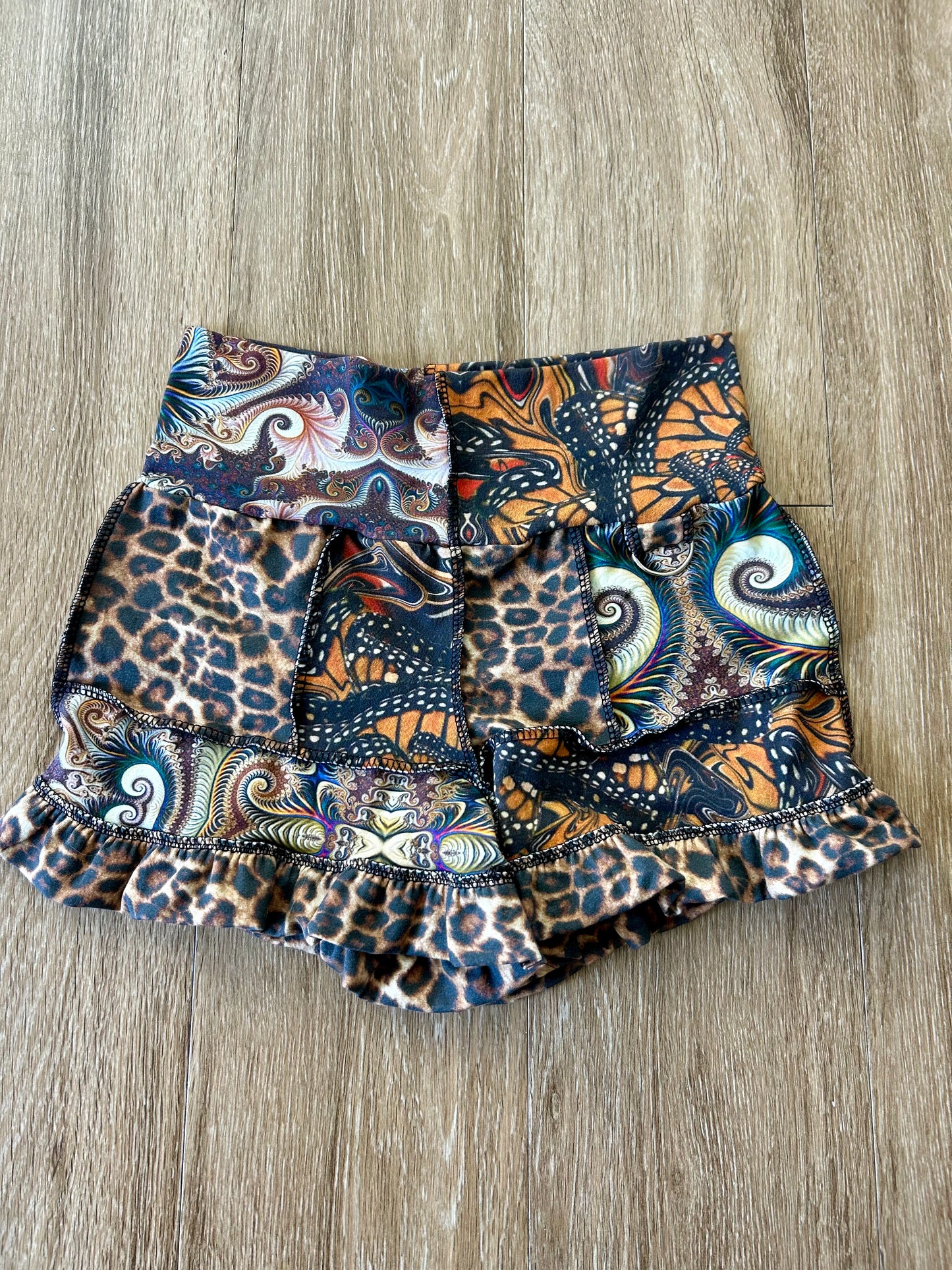 Patchwork Ruffle Shorts (S)