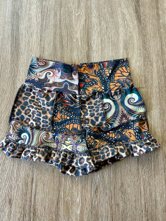 Patchwork Ruffle Shorts (S)