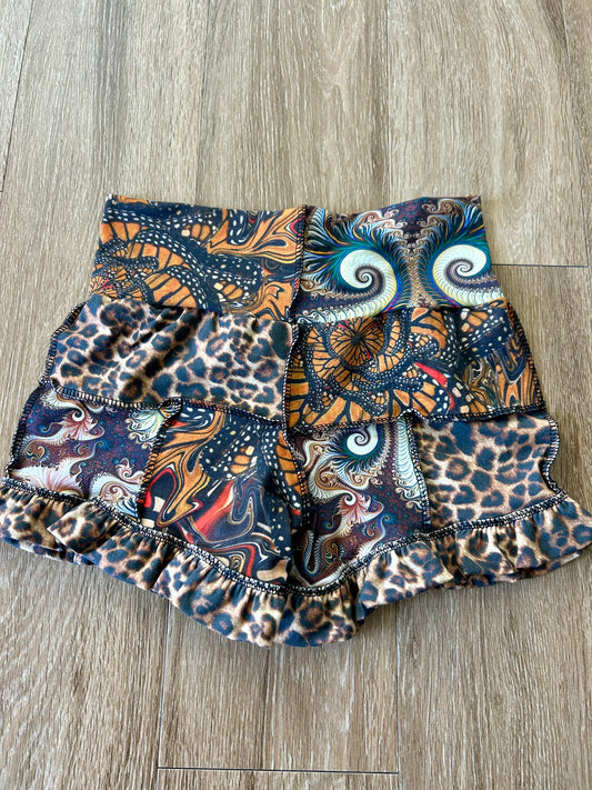 Patchwork Ruffle Shorts (S)