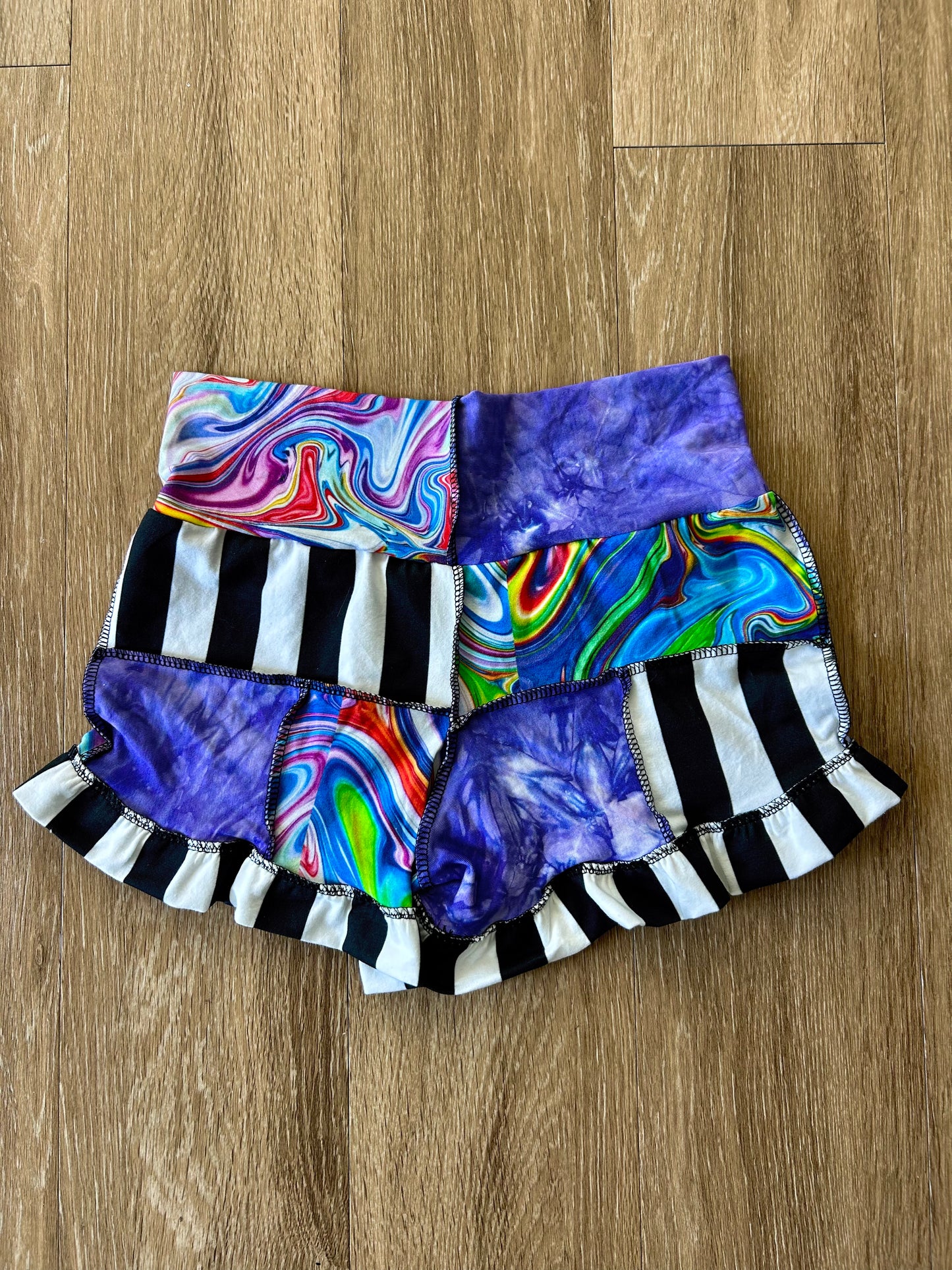 Patchwork Ruffle Shorts (M)