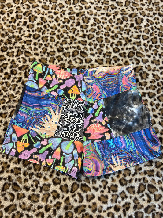 Patchwork Yoga Shorts (L)