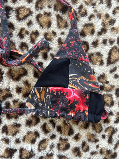 Patchwork Bikini Top (Cotton/Jersey/Spandex)