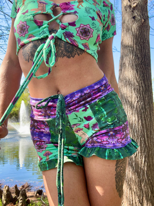 Patchwork Ruffle Shorties