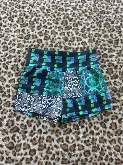 Patchwork Yoga Shorts