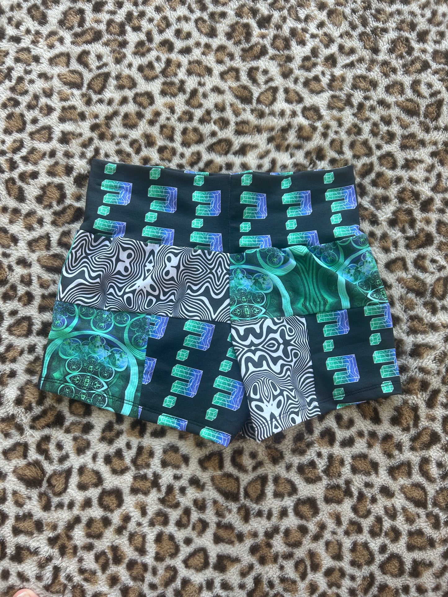 Patchwork Yoga Shorts