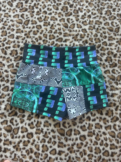 Patchwork Yoga Shorts
