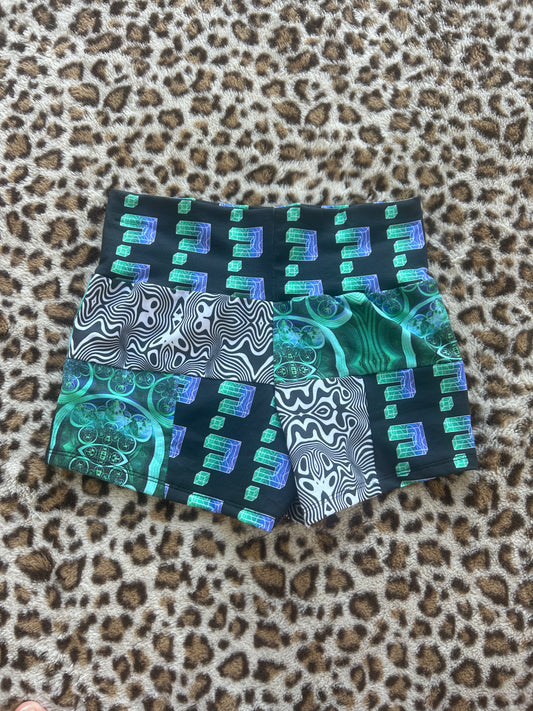 Patchwork Yoga Shorts