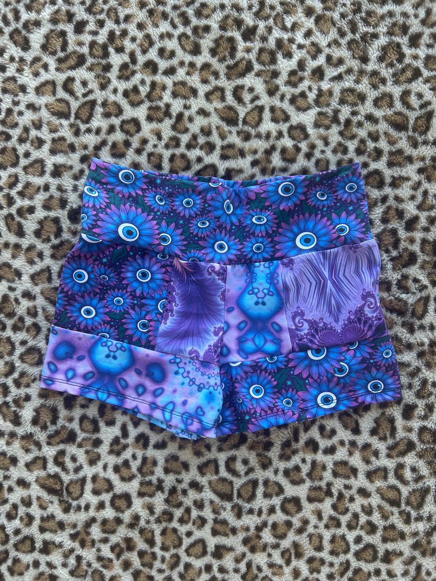 Patchwork Yoga Shorts