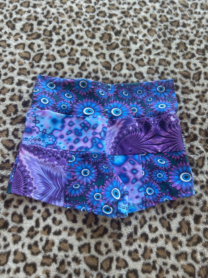Patchwork Yoga Shorts