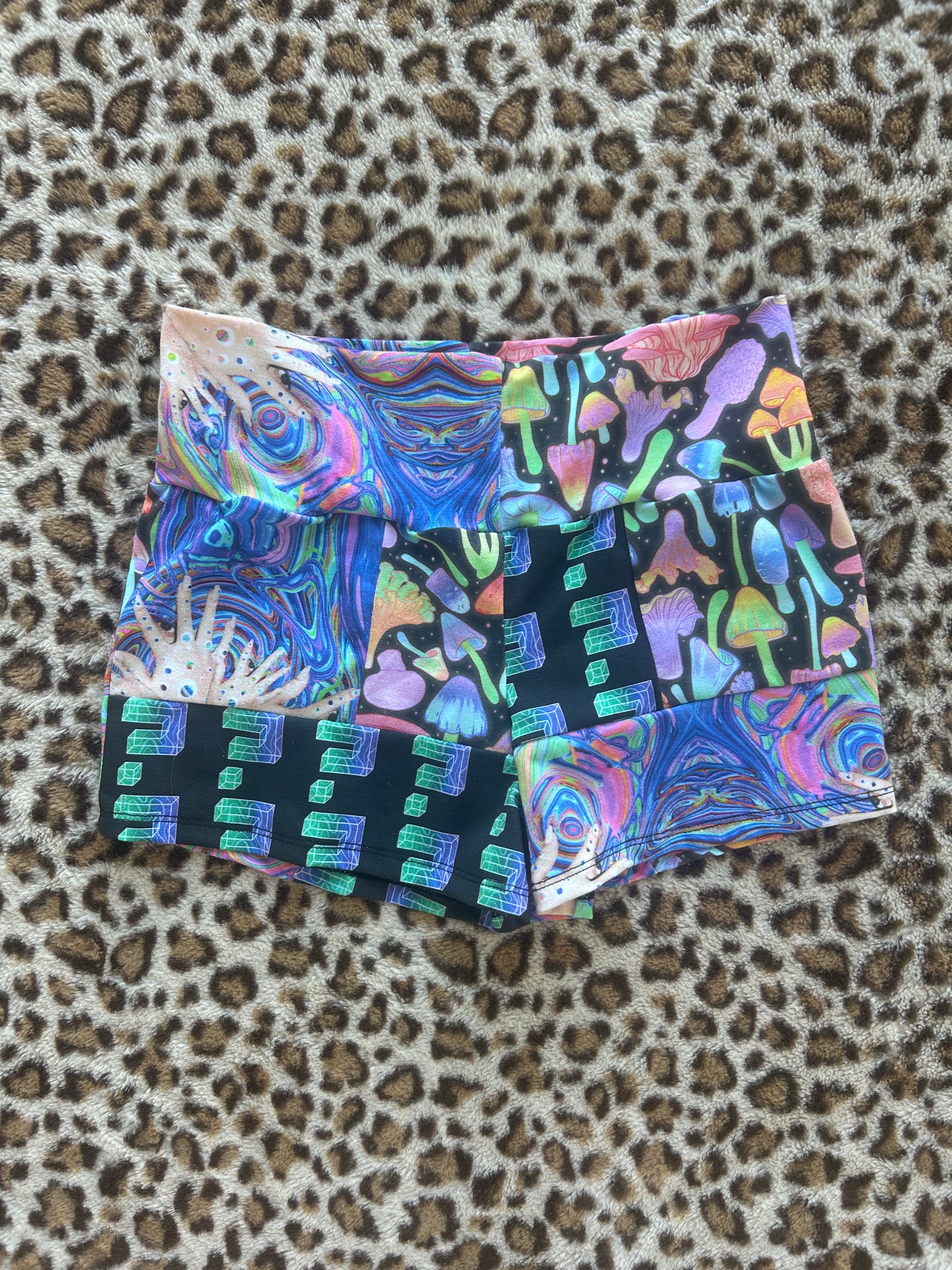 Patchwork Yoga Shorts