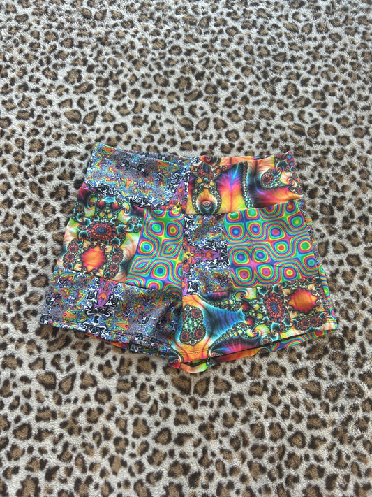 Patchwork Yoga Shorts