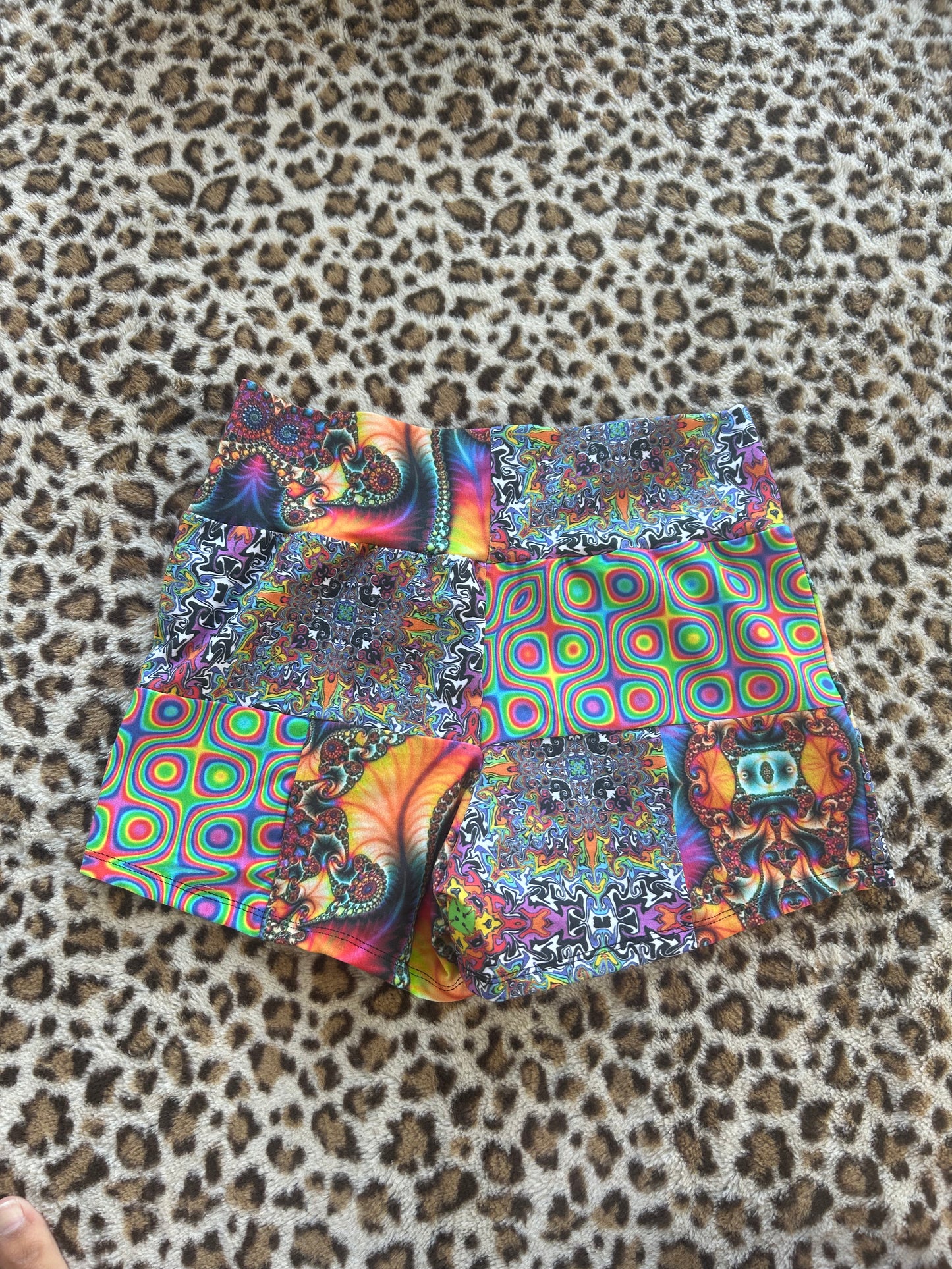 Patchwork Yoga Shorts