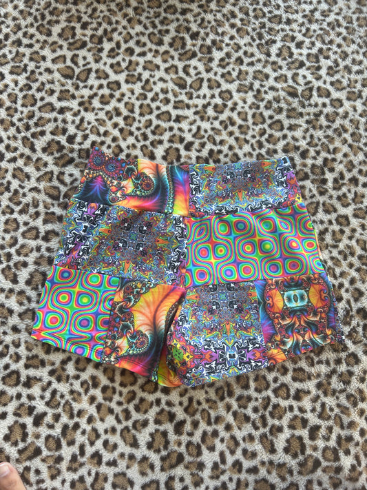 Patchwork Yoga Shorts