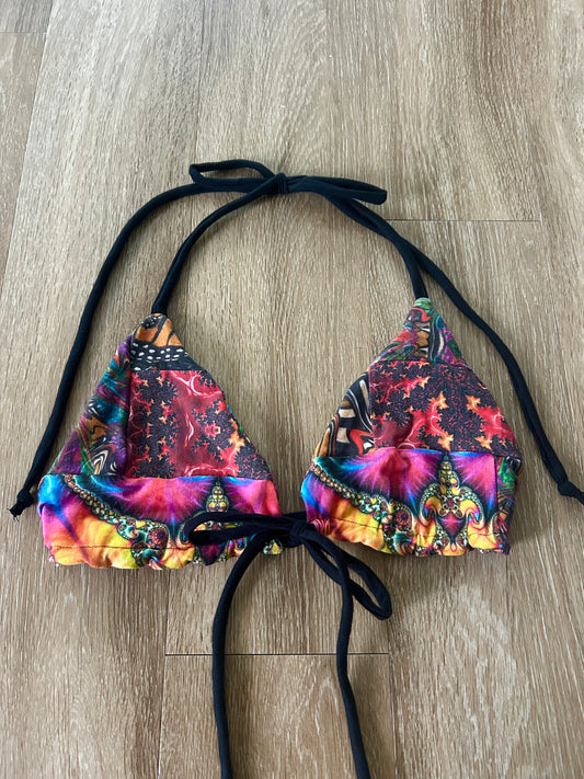 Patchwork Bikini Top (L)
