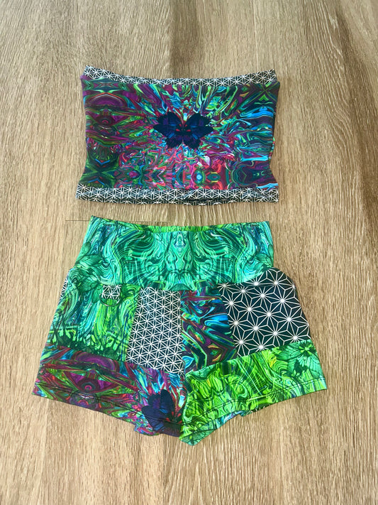 Tube/Patchwork Shorts Set (XS-S)