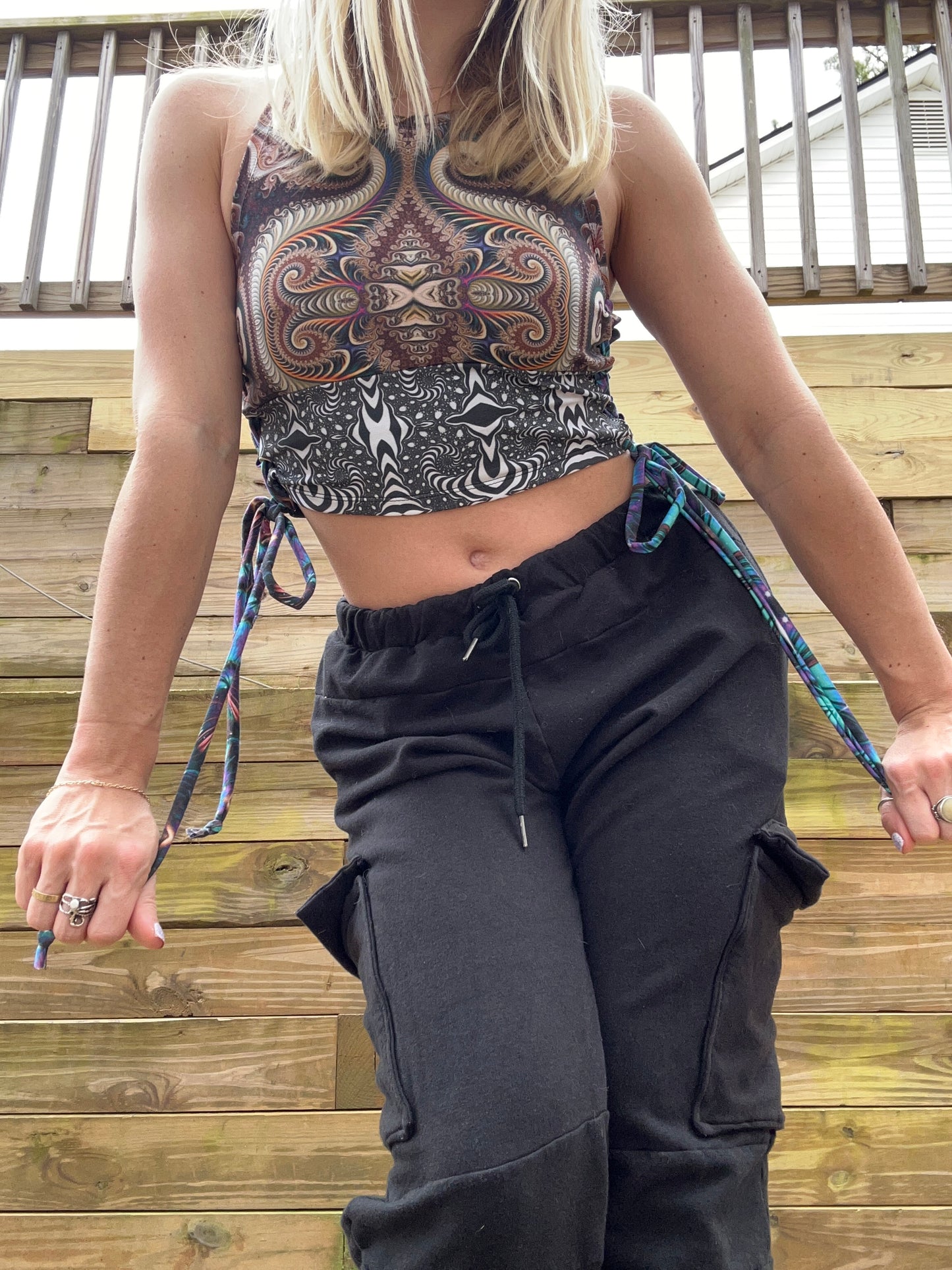 High-Neck Side-Tie Tank