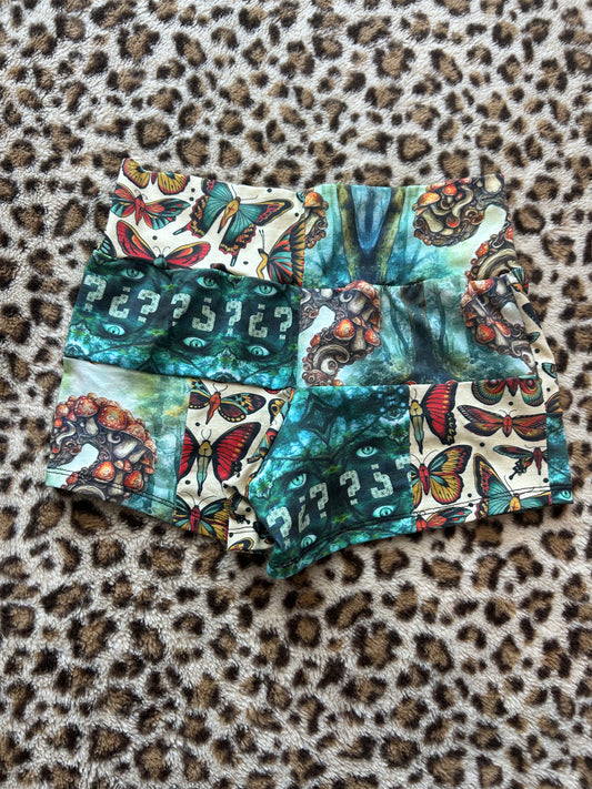 Patchwork Yoga Shorts