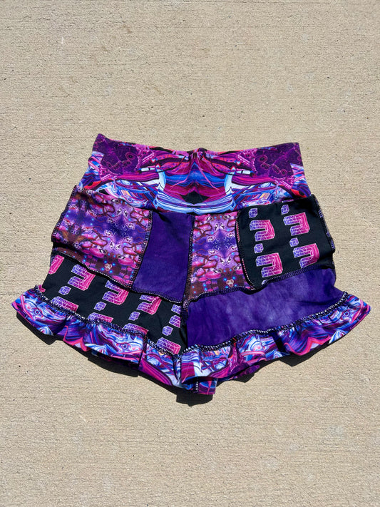 Patchwork Ruffle Shorts (S)
