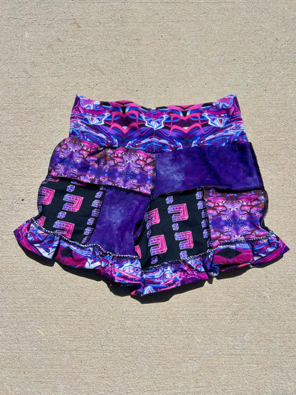 Patchwork Ruffle Shorts (S)