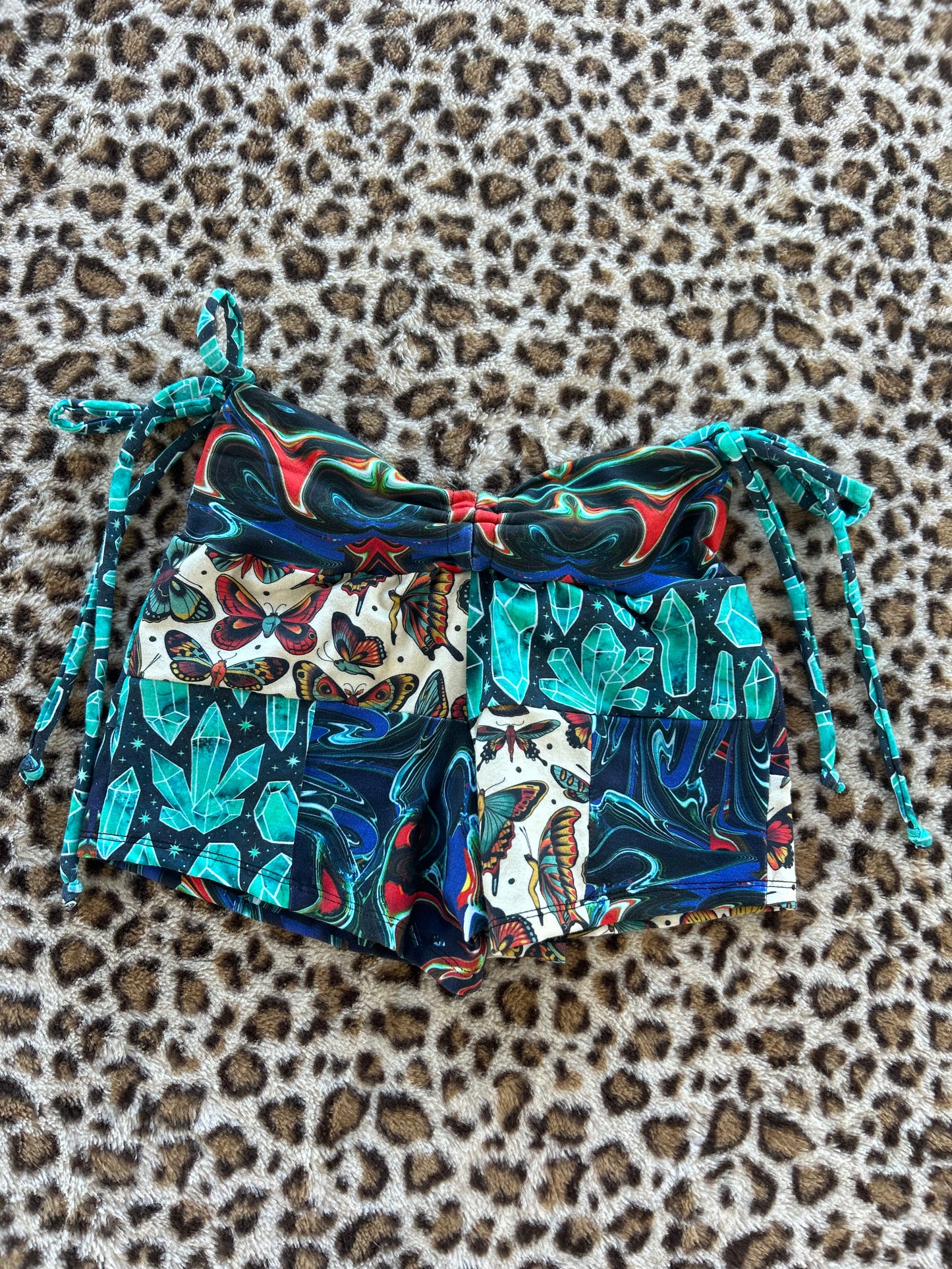 Patchwork Yoga Shorts (XS-S)