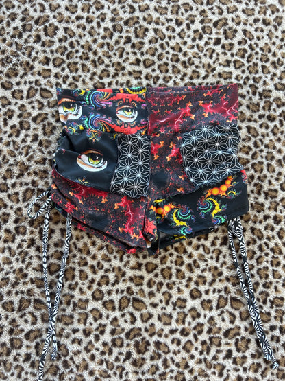 Cinched Patchwork Shorts