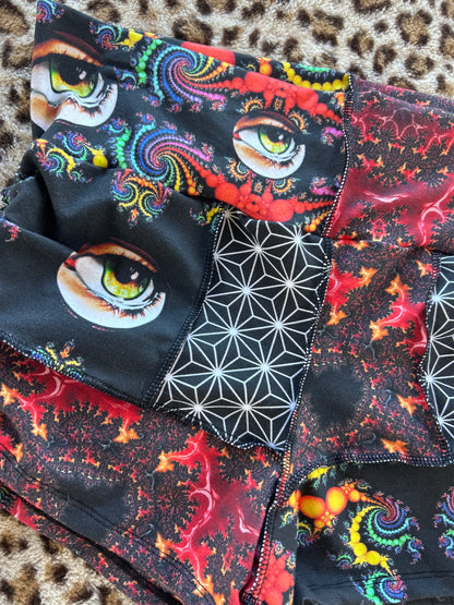 Cinched Patchwork Shorts