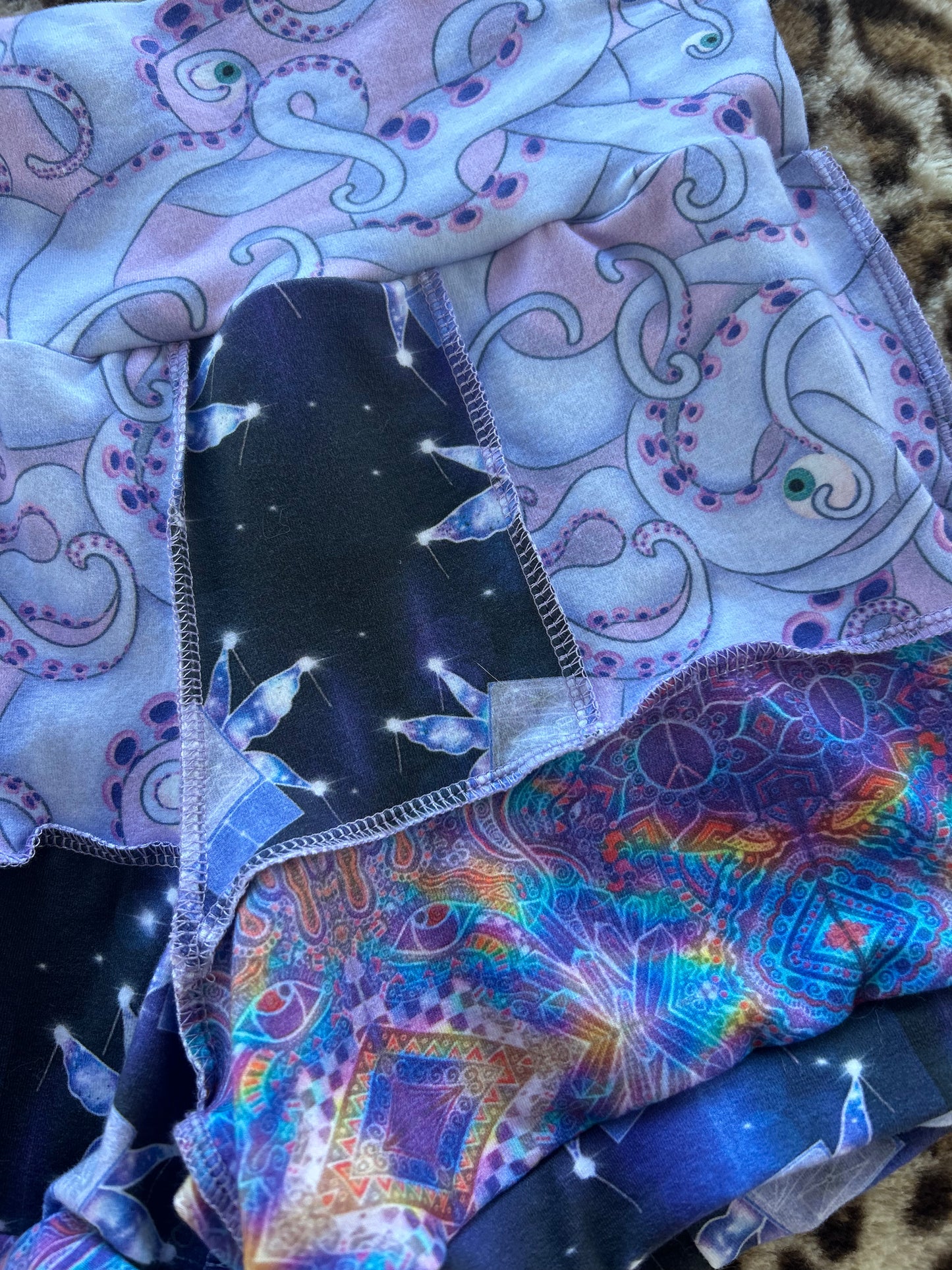 Patchwork Yoga Shorts (S)