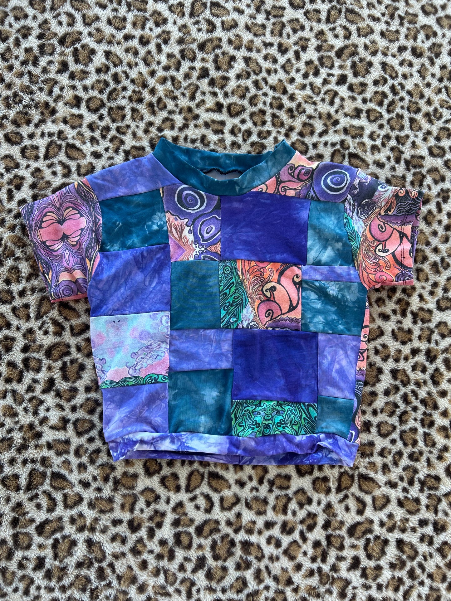 Patchwork Cropped T (XS-S)