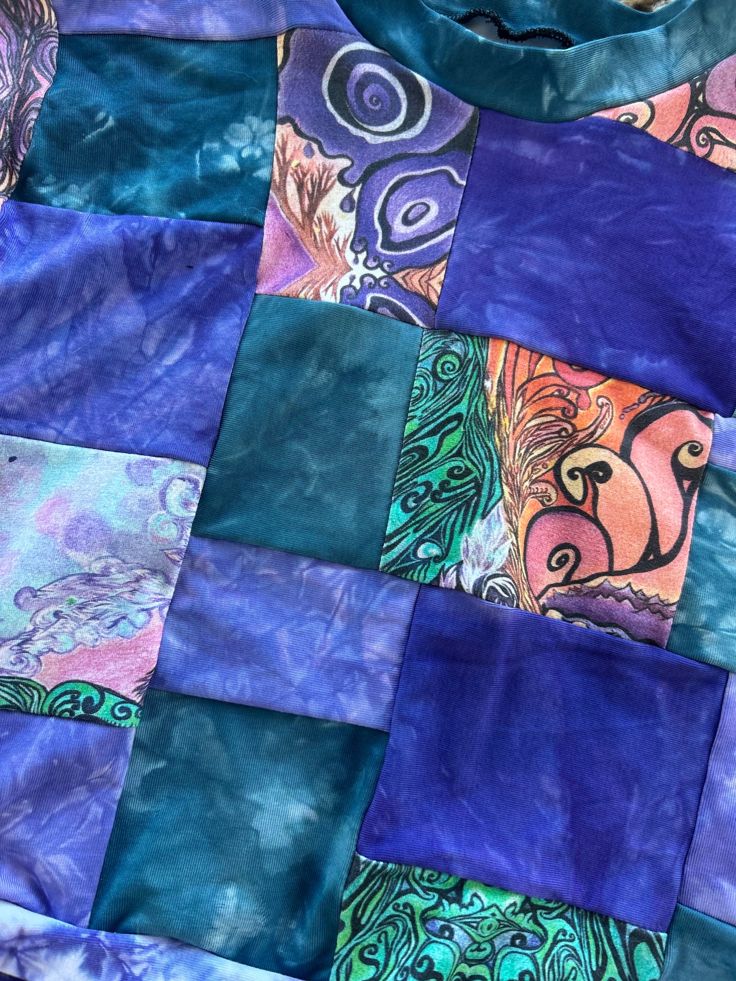 Patchwork Cropped T (XS-S)